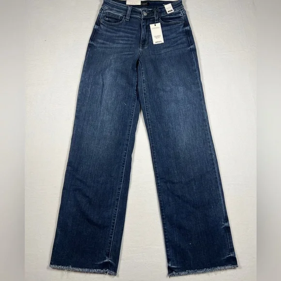 NWT Judy Blue Wide Leg Mid Rise Blue Jeans Womens Size 5/27 - Picture 1 of 11